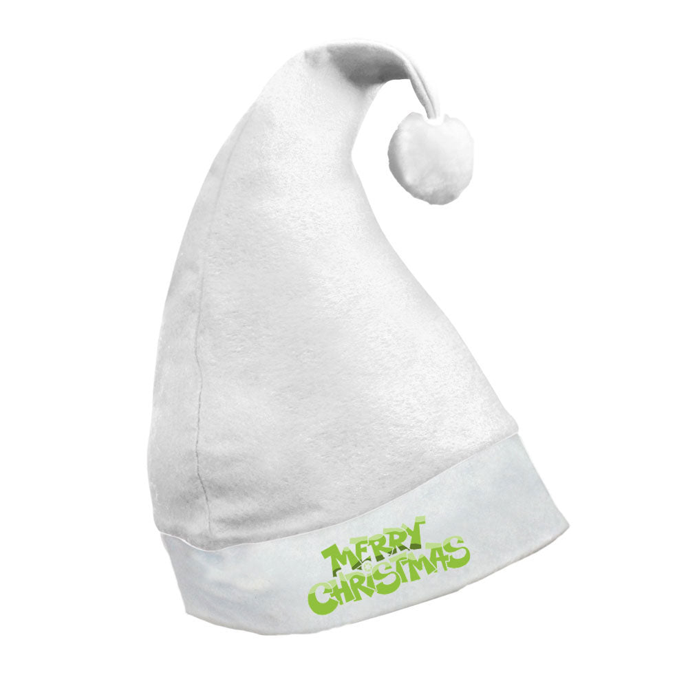 Caciula Mos Craciun sublimabila alba XM1300S101 - Green Print