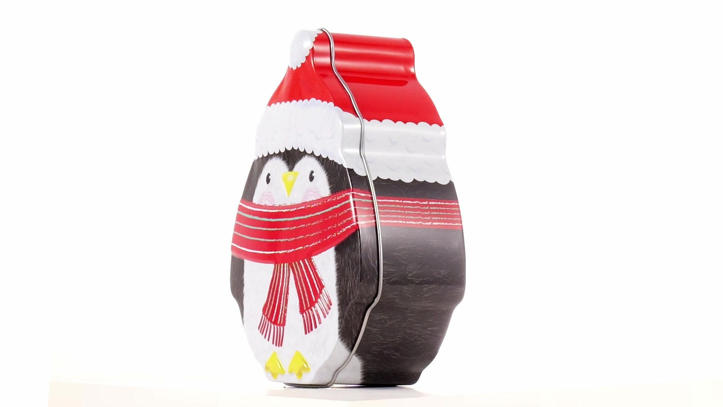 Cutie metalica cu forma pinguin XM764896 - Green Print