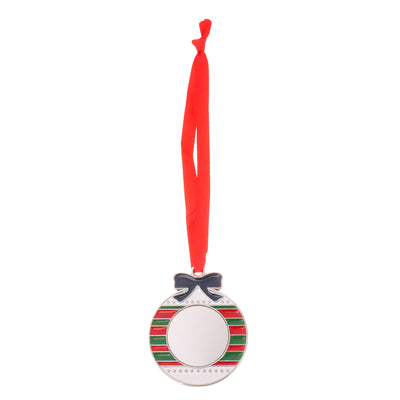 Ornament metalic de brad GLOB - sublimabil GM103644 - Green Print