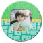 Magnet rotund - verde insertie foto MG6 - Green Print