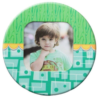 Magnet rotund - verde insertie foto MG6 - Green Print