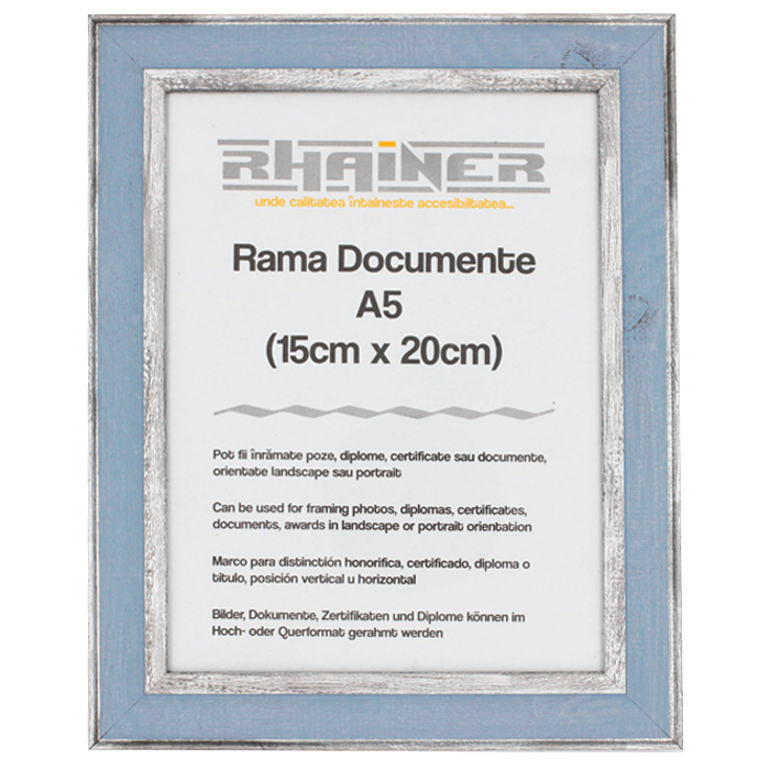 Rama foto Alicante albastru+argintiu A5 FP017A5 - Green Print