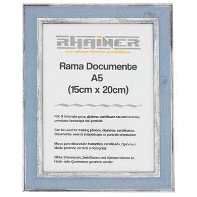 Rama foto Alicante albastru+argintiu A5 FP017A5 - Green Print