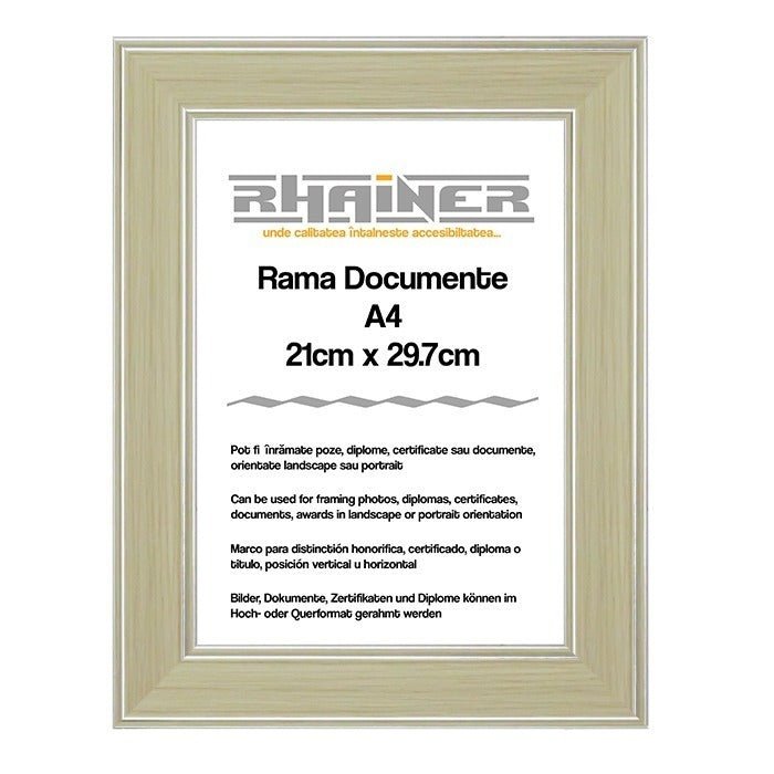 Rama foto Malaga crem+argintiu A4 FP01101A4 - Green Print