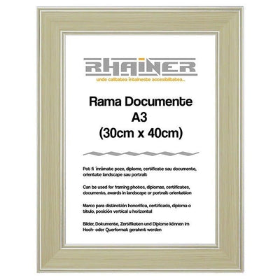 Rama foto Malaga crem+argintiu A3 FP01101A3 - Green Print