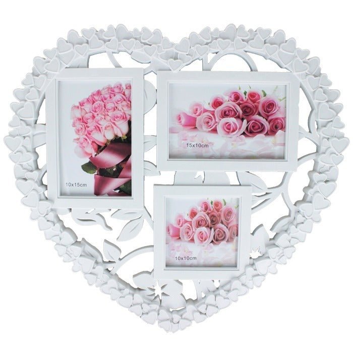 Rama foto colaj Heart 3 poze A188 - Green Print