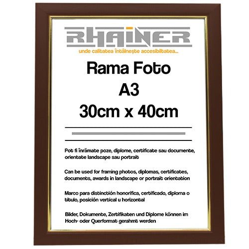 Rama foto Madrid maro+auriu A3 FA3-14 - Green Print