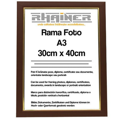 Rama foto Madrid maro+auriu A3 FA3-14 - Green Print