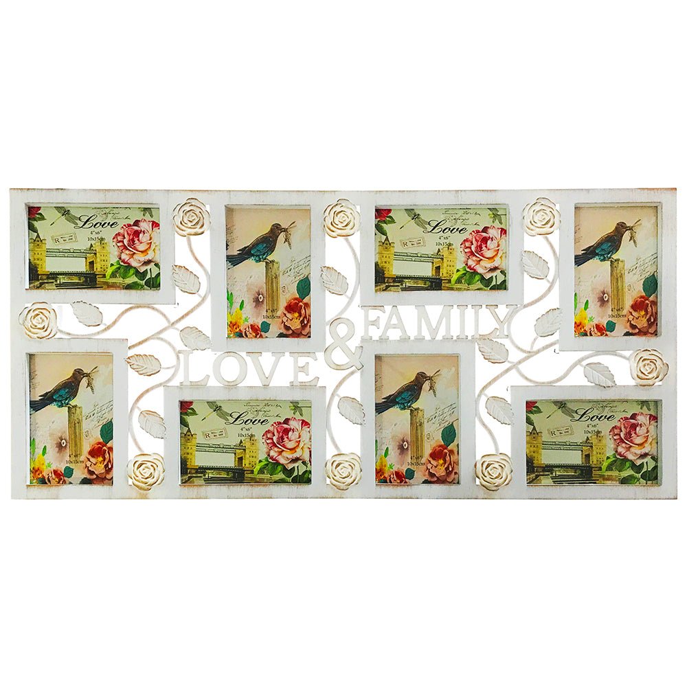 Rama foto colaj Love&Family 8 poze PY3318 - Green Print
