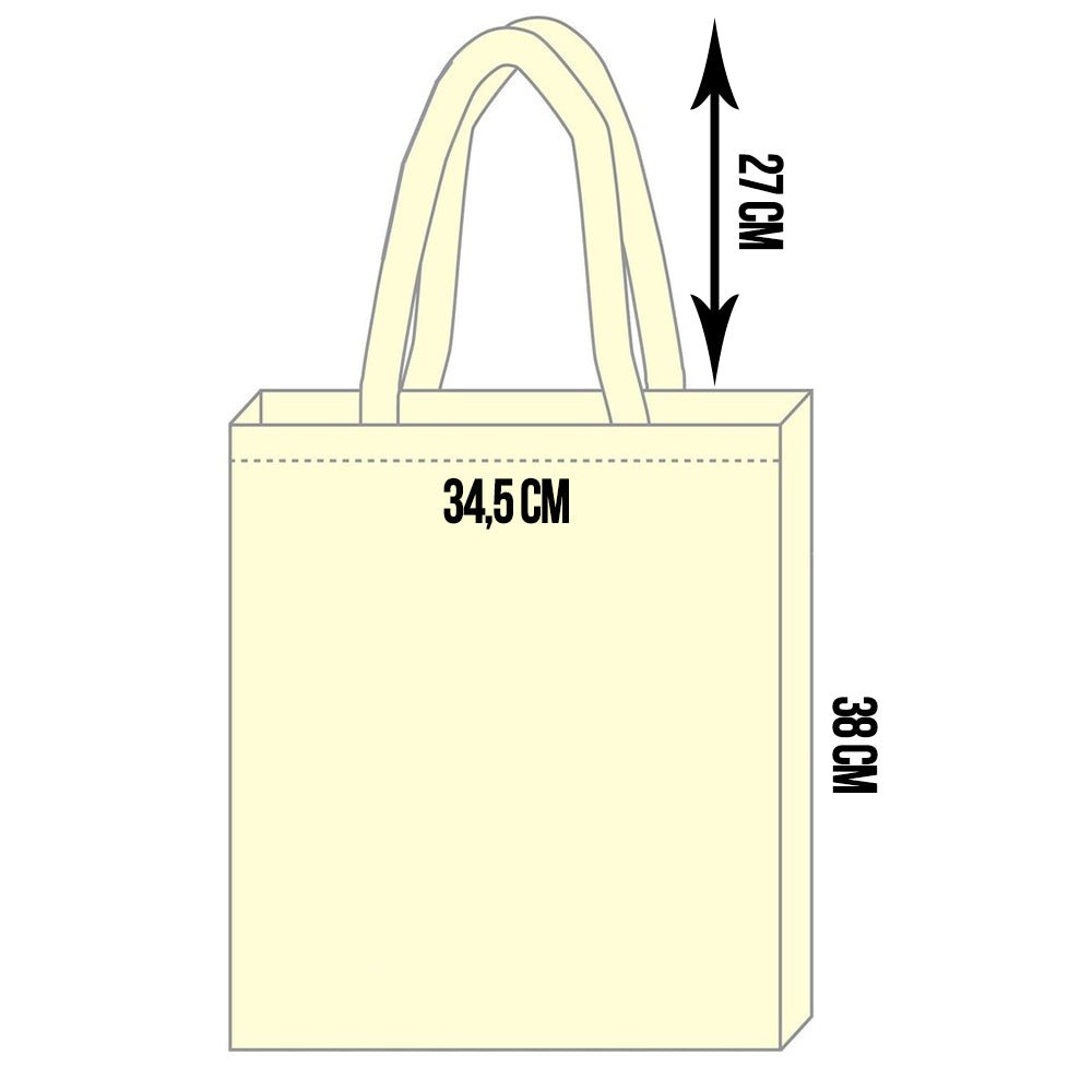 Geanta canvas TOTE maner alb sublimabila GC01 - Green Print