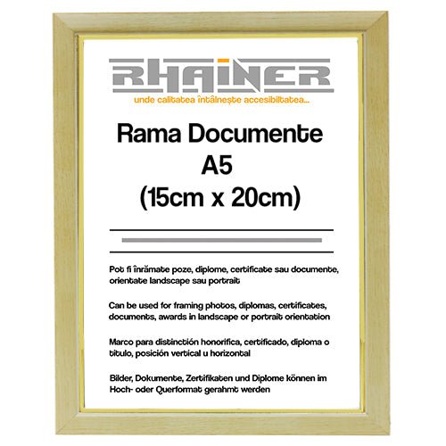 Rama foto Madrid crem+auriu A5 FA5-01 - Green Print