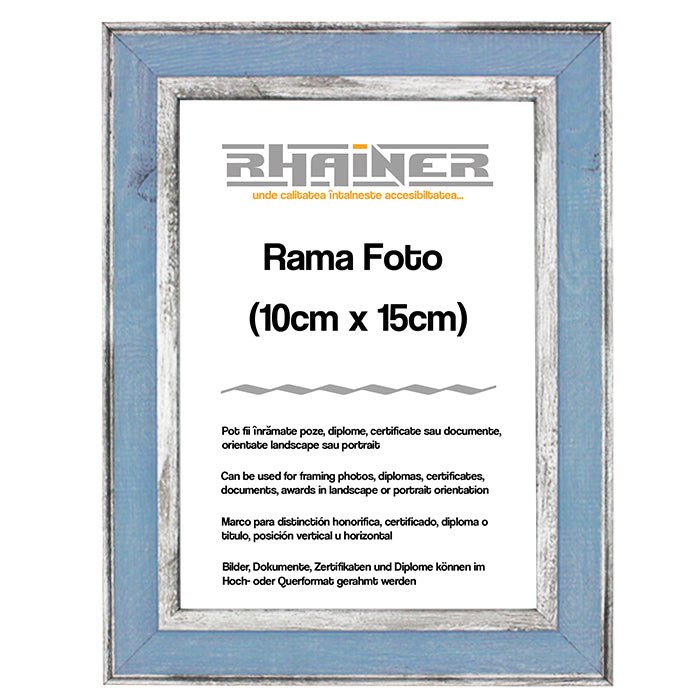 Rama foto Alicante albastru+argintiu 10x15 FP0171015 - Green Print