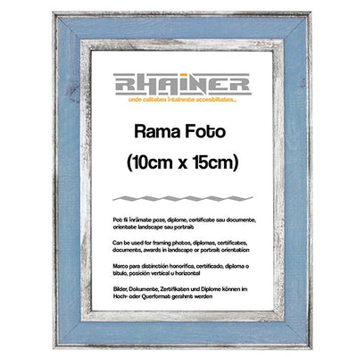 Rama foto Alicante albastru+argintiu 10x15 FP0171015 - Green Print
