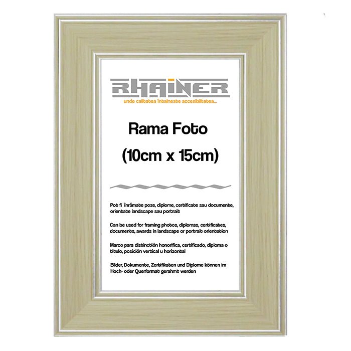 Rama foto Malaga crem+argintiu 10x15 FP011011015 - Green Print