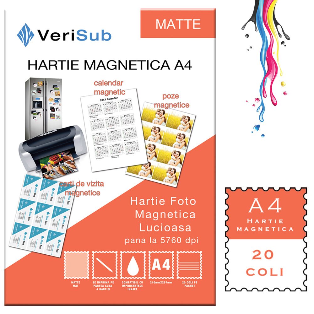 Hartie magnetica matte VeriSub A4 20 coli MGMA4 - Green Print