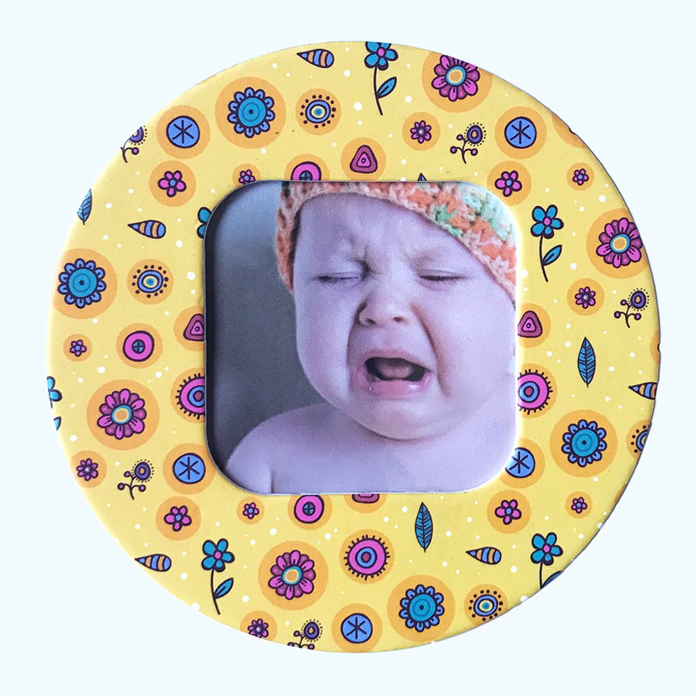 Magnet rotund floricele insertie foto MG16 - Green Print