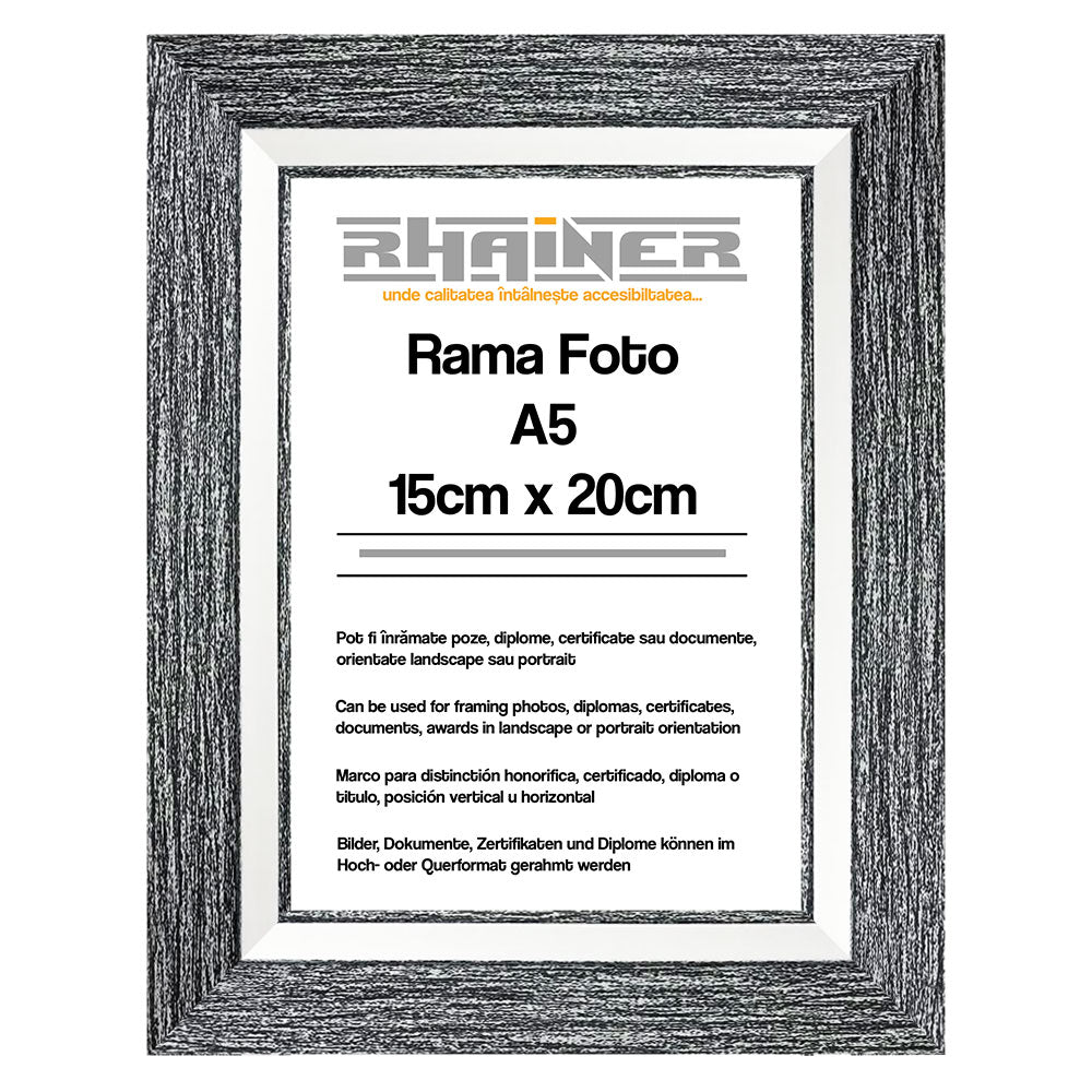 Rama foto Tenerife negru+alb A5 FP08519A5 - Green Print