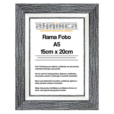 Rama foto Tenerife negru+alb A5 FP08519A5 - Green Print