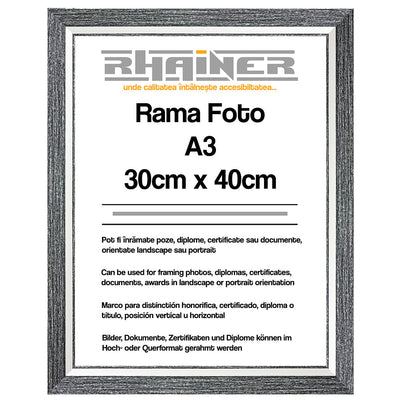 Rama foto Tenerife negru+alb A3 FP08519A3 - Green Print