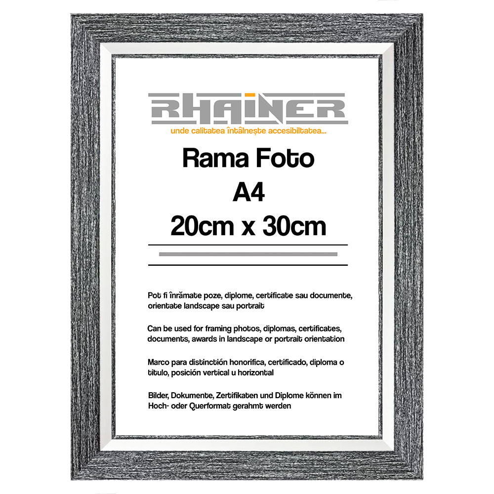 Rama foto Tenerife negru+alb A4 FP08516A4 - Green Print
