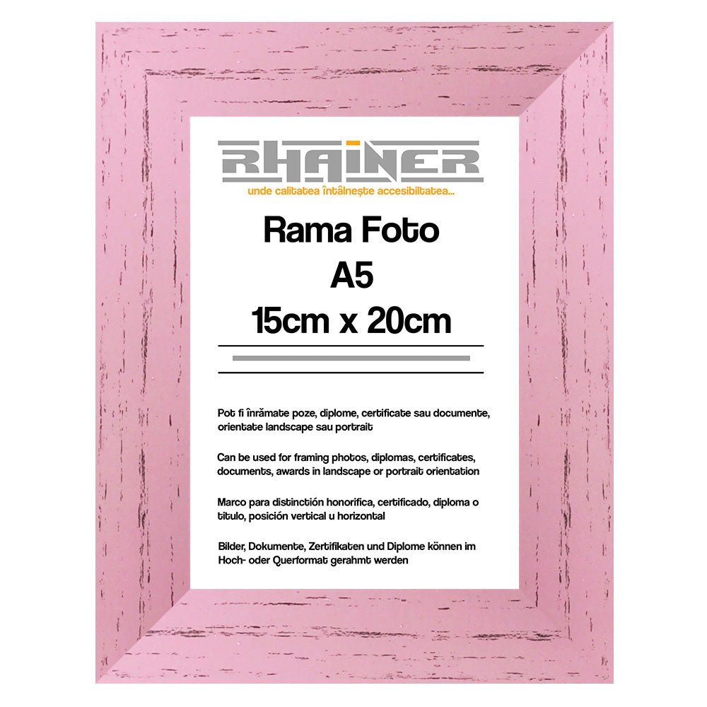 Rama foto Leon roz A5 FP08613A5 - Green Print