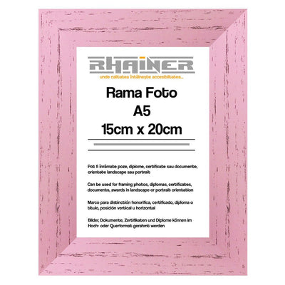 Rama foto Leon roz A5 FP08613A5 - Green Print