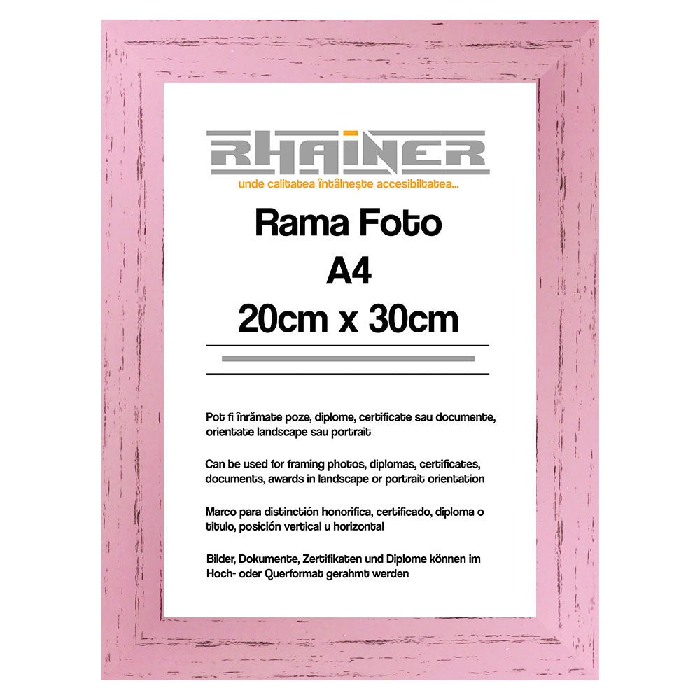 Rama foto Leon roz A4 FP08613A4 - Green Print