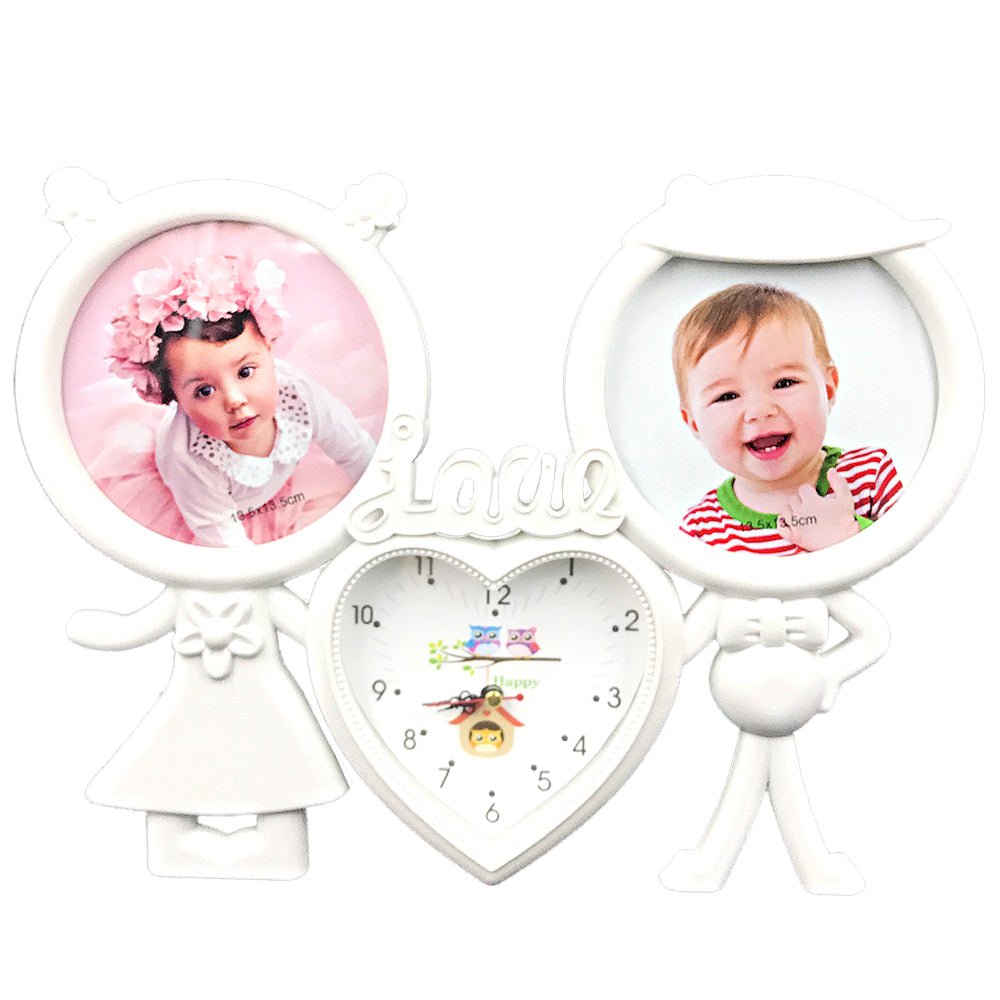 Rama foto ceas CUPLU 2 poze QH10 - Green Print