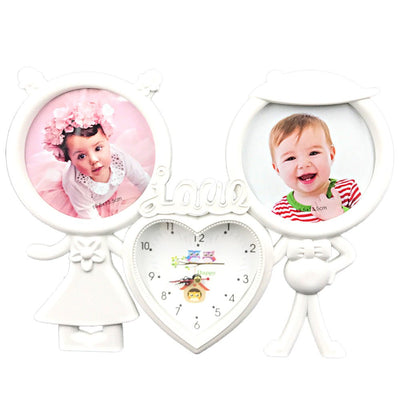 Rama foto ceas CUPLU 2 poze QH10 - Green Print