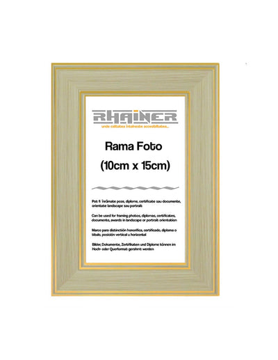 Rama foto Malaga crem+auriu 10x15 FP011221015 - Green Print
