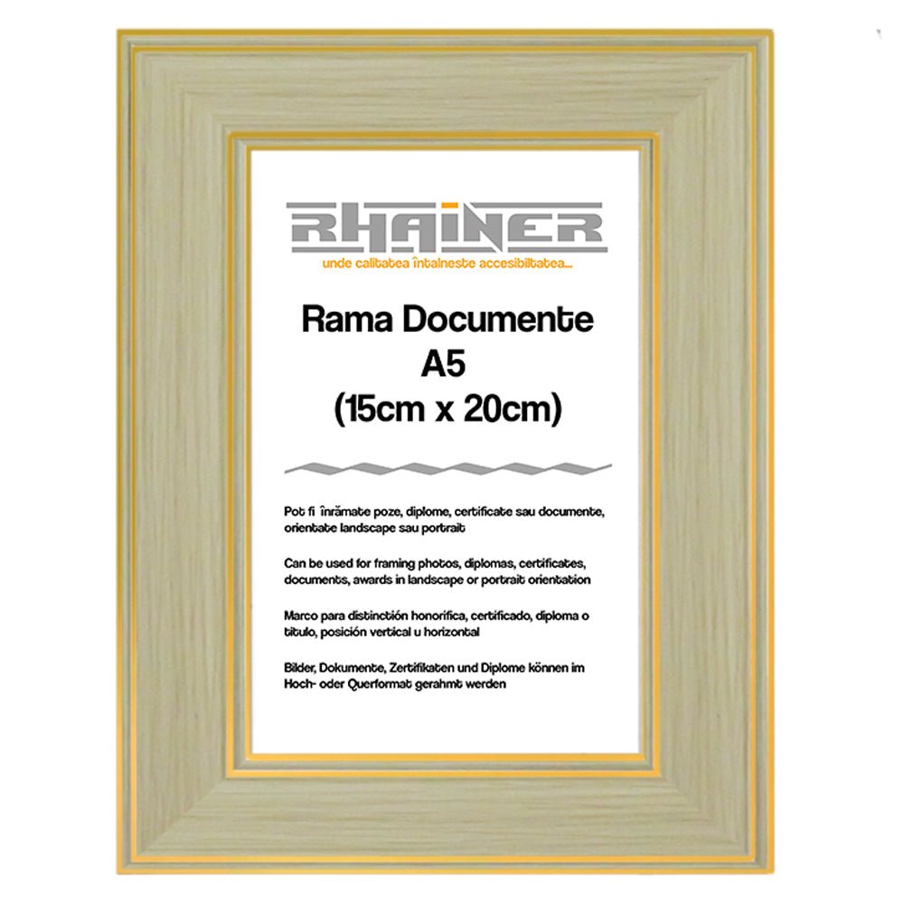 Rama foto Malaga crem+auriu A5 FP01122A5 - Green Print