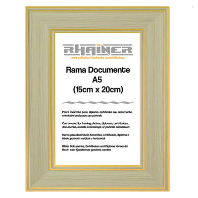 Rama foto Malaga crem+auriu A5 FP01122A5 - Green Print