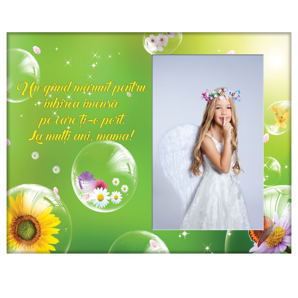 Rama foto sticla MAMA 3 LQ19 - Green Print
