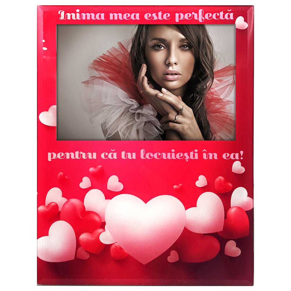Rama foto sticla TE IUBESC 5 LQ30 - Green Print