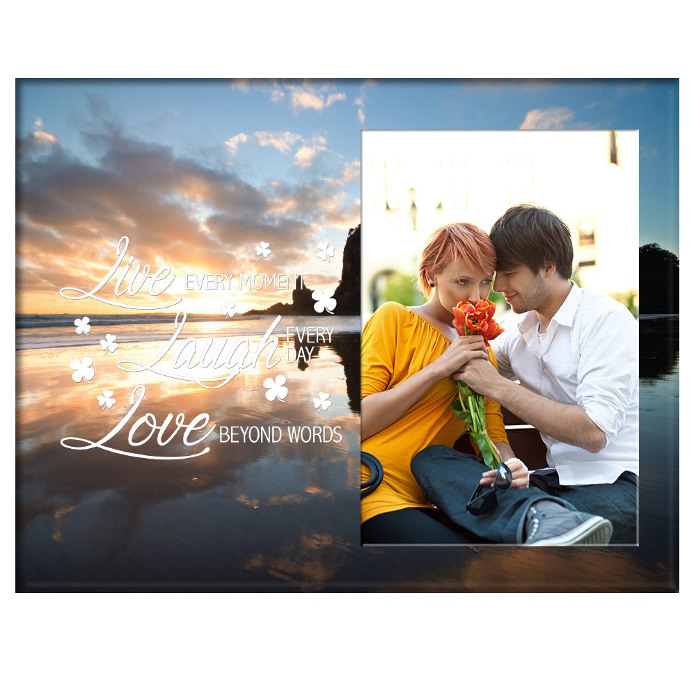 Rama foto sticla Live Laugh Love LQ14 - Green Print