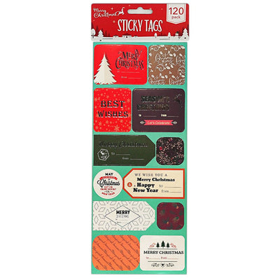 Pachet stickere Craciun5 - set 120 buc STKC5 - Green Print