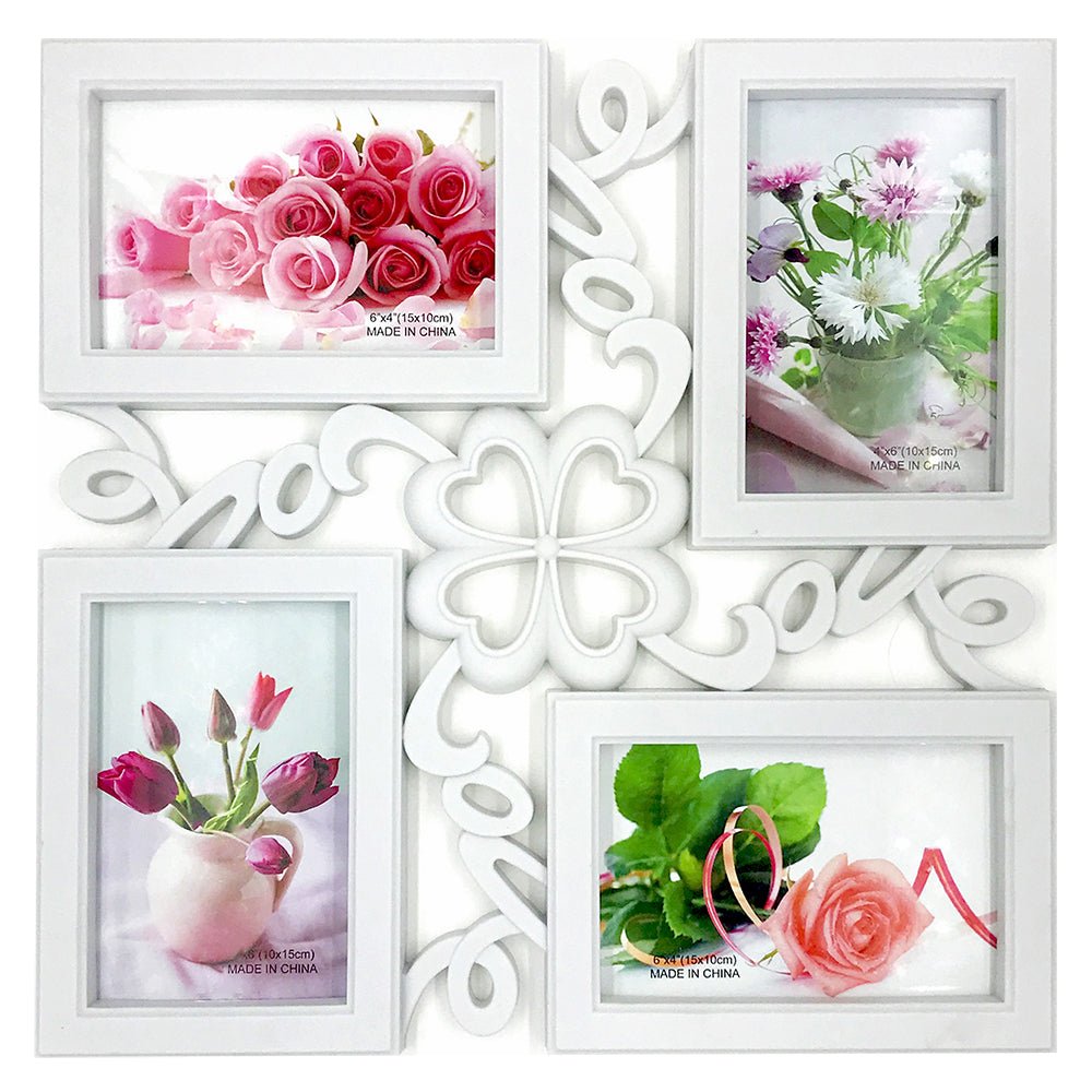 Rama foto colaj TRIFOI 4 poze PF407 - Green Print