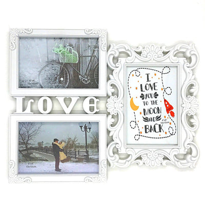 Rama foto colaj LOVE FLOWER 3 poze KF14 - Green Print