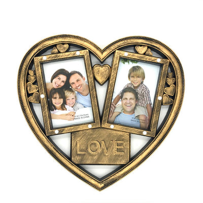 Rama foto colaj cu lumini HEART 2 poze 5382 - Green Print
