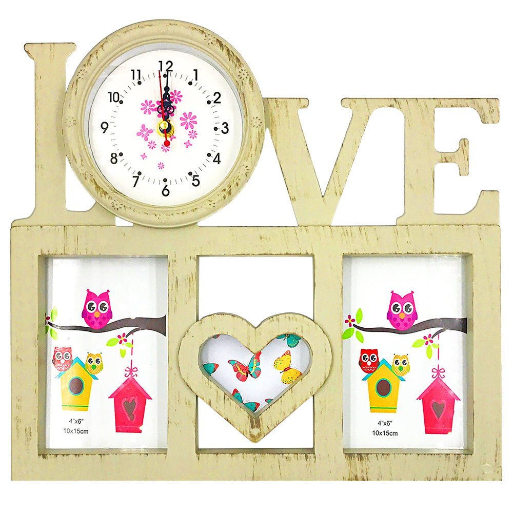 Rama foto ceas LOVE 3 poze H167 - Green Print
