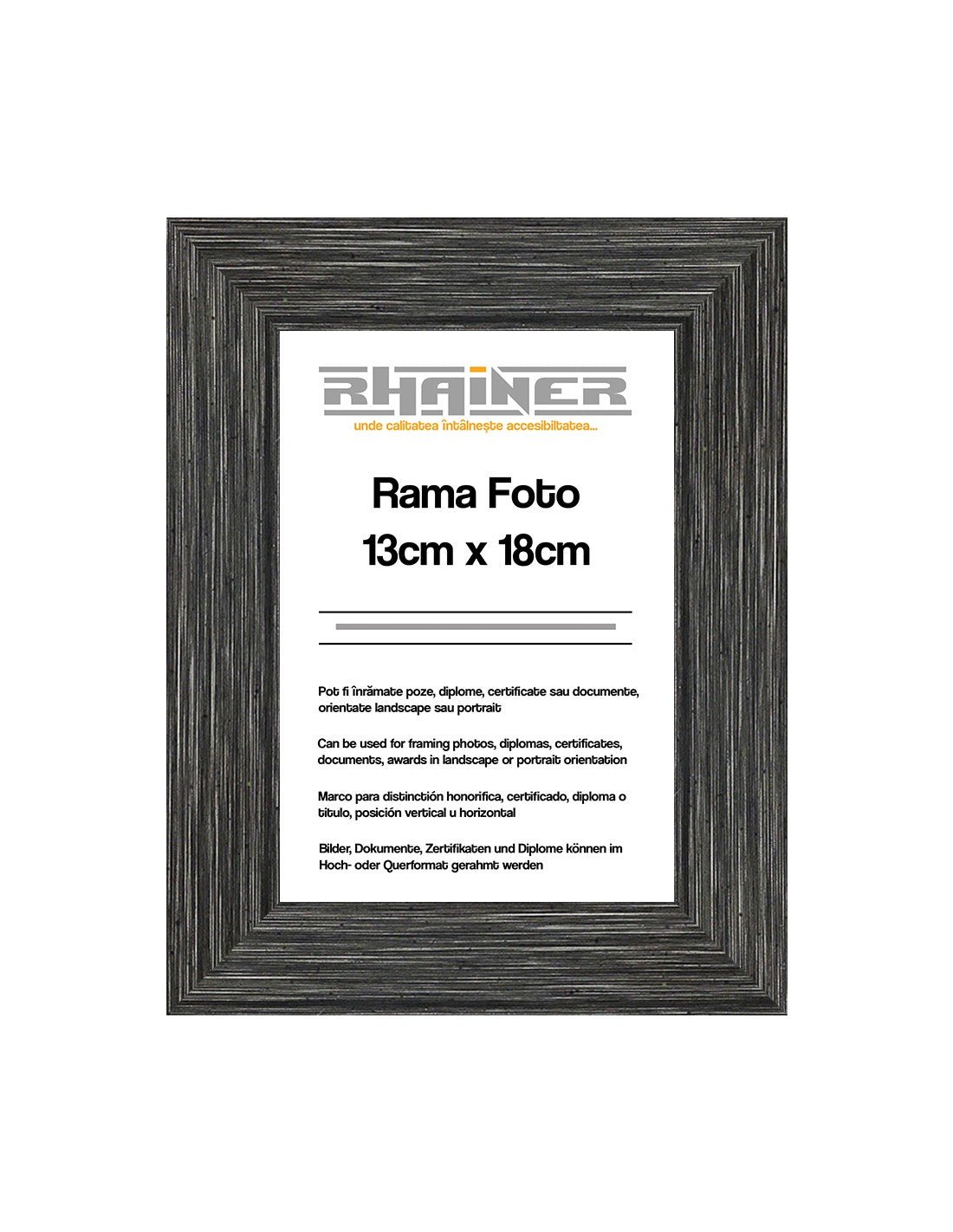 Rama foto Madrid antracit A5 FP091119A5 - Green Print