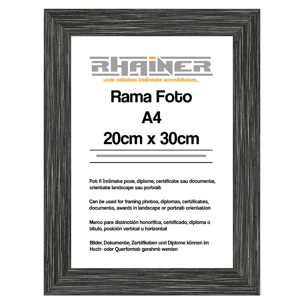 Rama foto Madrid antracit A4 FP091119A4 - Green Print
