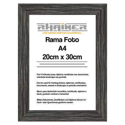 Rama foto Madrid antracit A4 FP091119A4 - Green Print