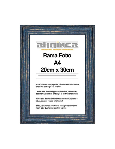 Rama foto Bilbao albastru inchis A4 FP01016A4 - Green Print