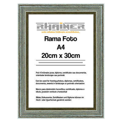 Rama foto Bilbao albastru deschis A4 FP01015A4 - Green Print