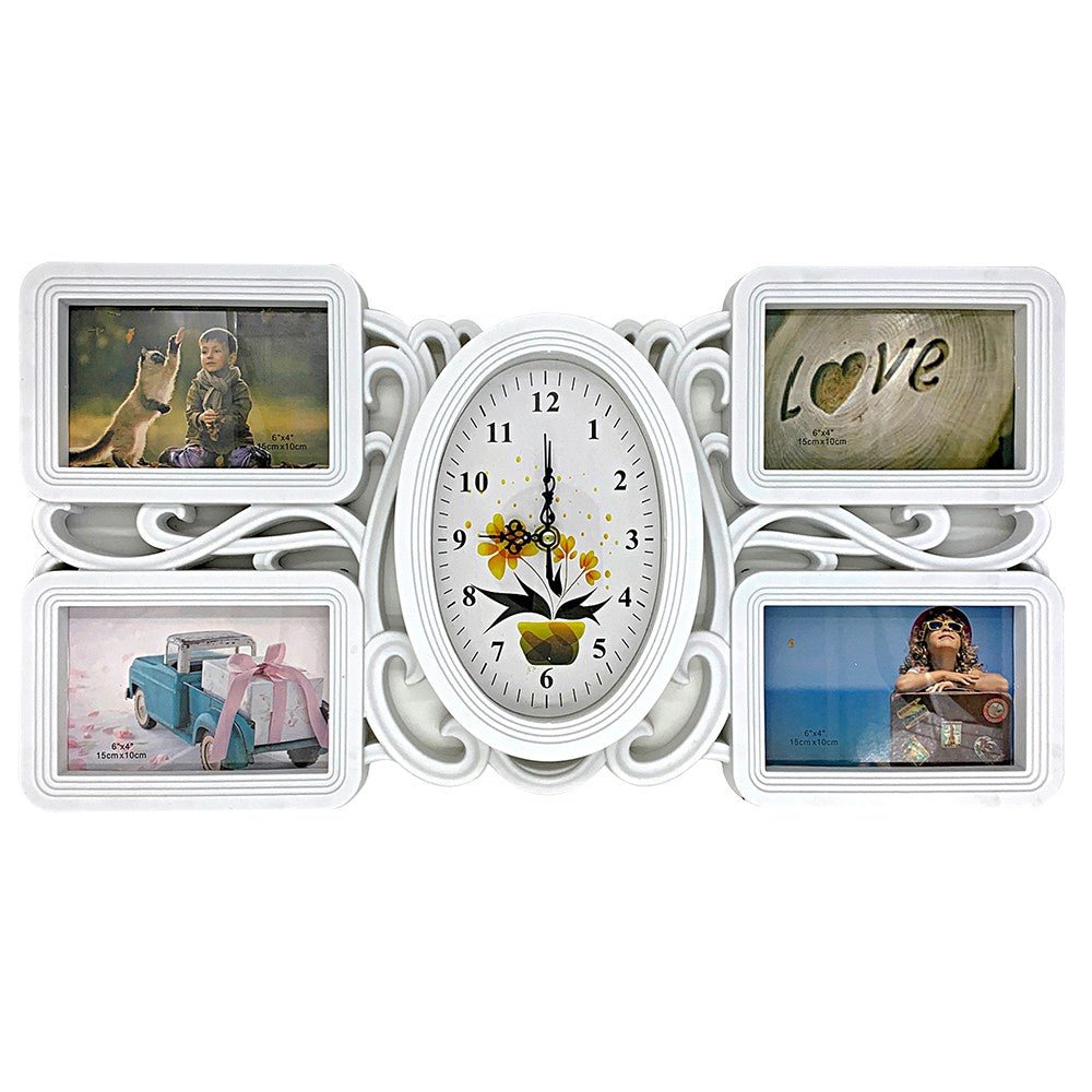 Rama foto colaj ceas 4 poze YYF6C - Green Print