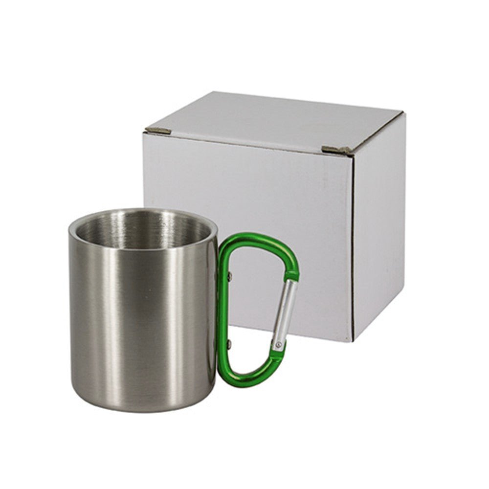 Cana metal inox sublimabila cu maner verde A5521 - Green Print