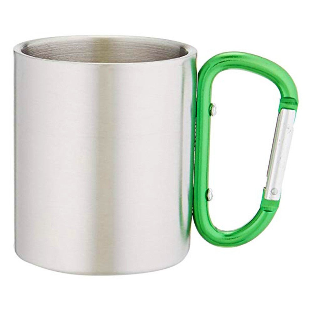 Cana metal inox sublimabila cu maner verde A5521 - Green Print
