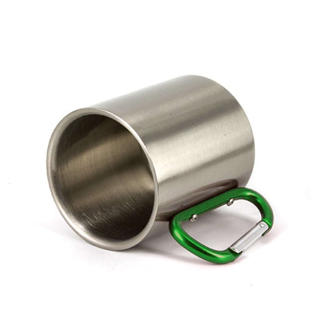 Cana metal inox sublimabila cu maner verde A5521 - Green Print