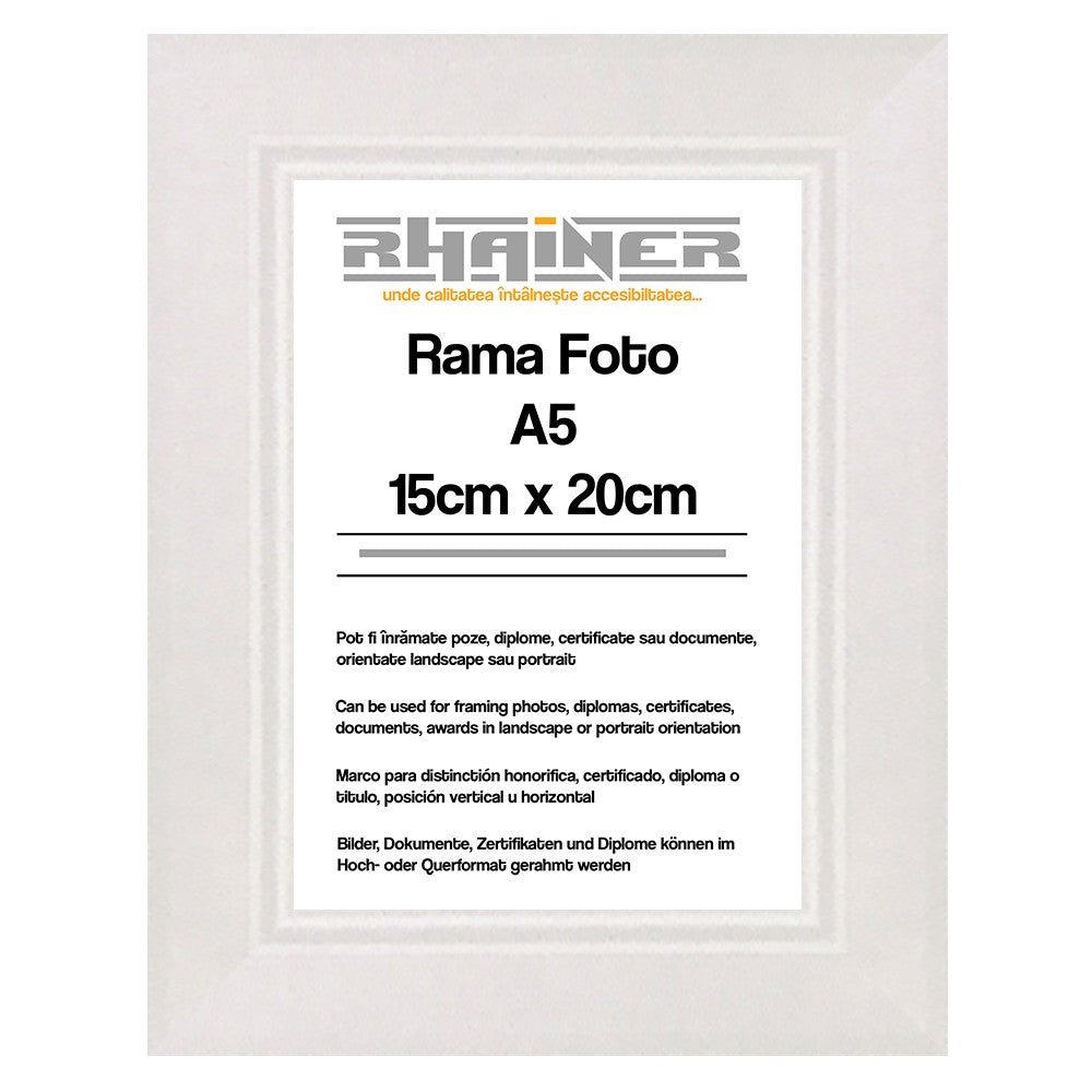 Rama foto Madrid alb A5 FMA5-01 - Green Print